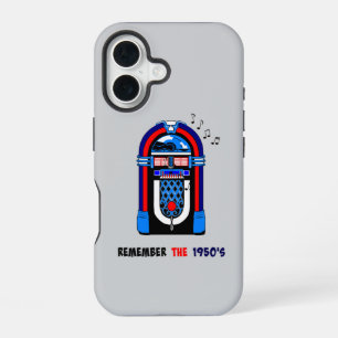 Funda Para iPhone 16 Recuerda los años 50, jukebox,