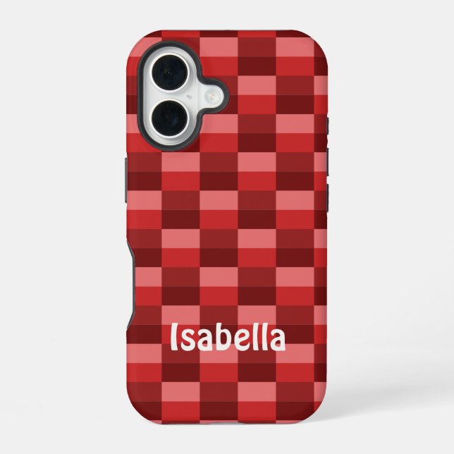 Funda Para iPhone 16 Red Shades Color Blocks (Reverso )