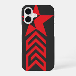 Funda Para iPhone 16 Red Star with Chevron Arrows