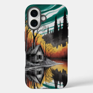 Funda Para iPhone 16 Reflexión de la cabina del atardecer - Paisaje de 