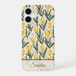 Funda Para iPhone 16 Regalo artístico de vacaciones Nombre de Tulipán
