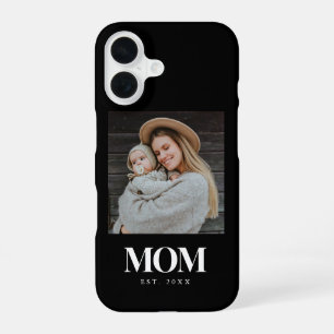 Funda Para iPhone 16 Regalo de foto con tipografía blanca establecida p
