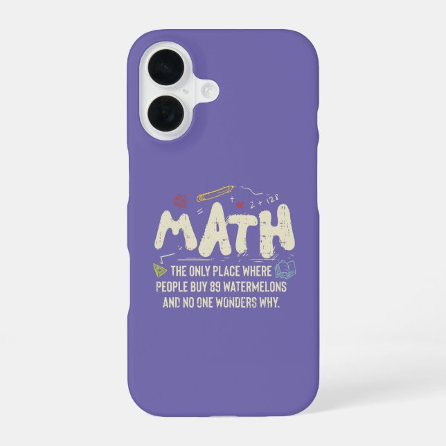 Funda Para iPhone 16 Regalo de matemáticas para profesor de matemáticas (Reverso )