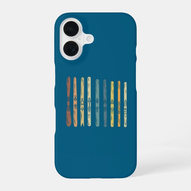 Funda Para iPhone 16 Regalo de tablas de esquí (Reverso )
