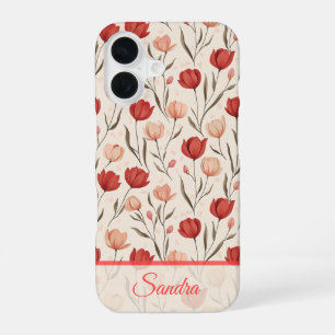 Funda Para iPhone 16 Regalo elegante del día de la madre Tulipán Floral