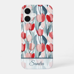 Funda Para iPhone 16 Regalo minimalista para dama de honor Tulipán Flor