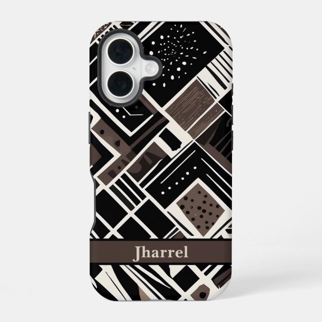 Funda Para iPhone 16 Regalos de Jubilación Tribales para Papá Afroameri (Reverso )
