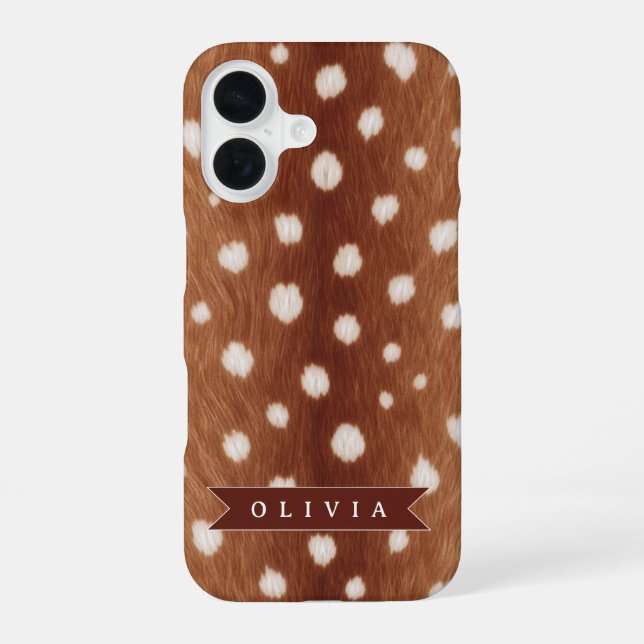 Funda Para iPhone 16 Regalos personalizados con estampado de ciervo de  (Reverso )