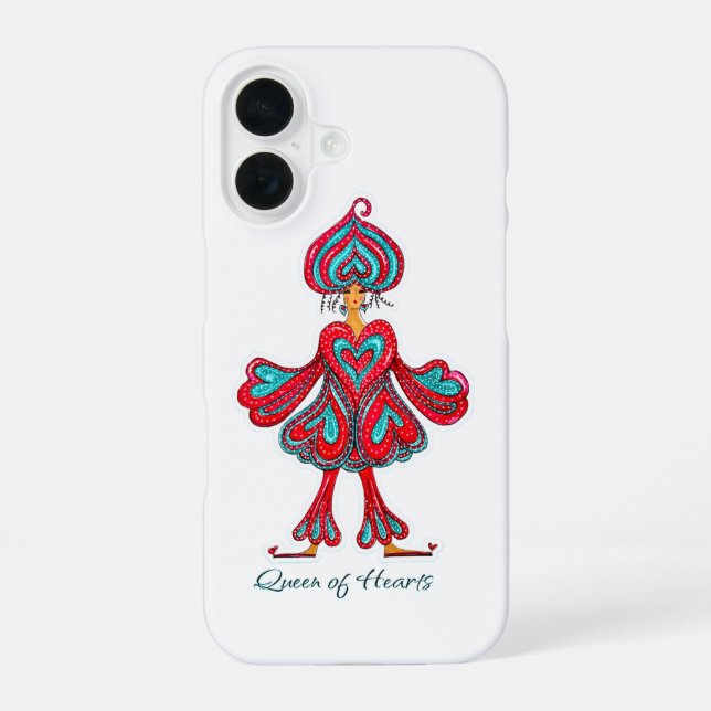 Funda Para iPhone 16 Reina de Corazones (Reverso )