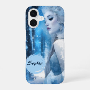 Funda Para iPhone 16 Reina de la Nieve de Belleza Congelada en País de