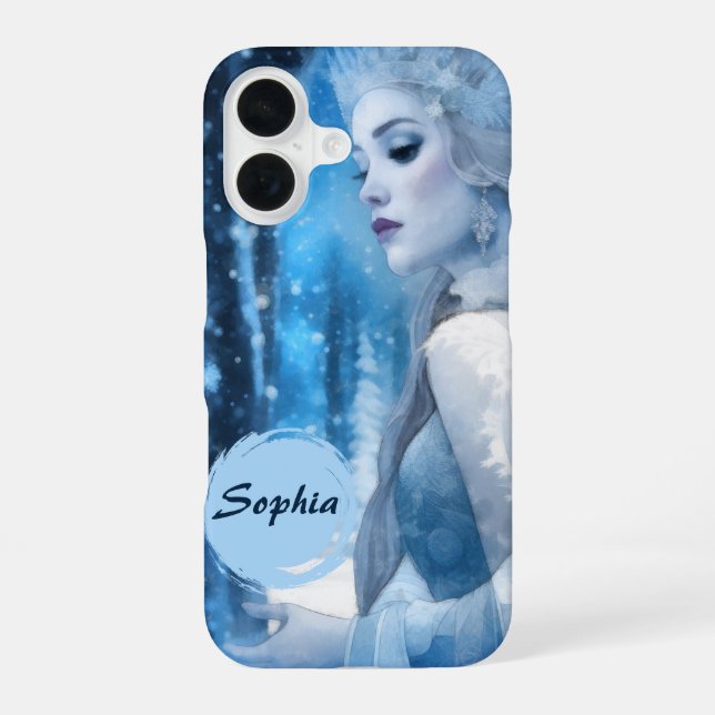 Funda Para iPhone 16 Reina de nieve de belleza congelada en el país de  (Reverso )