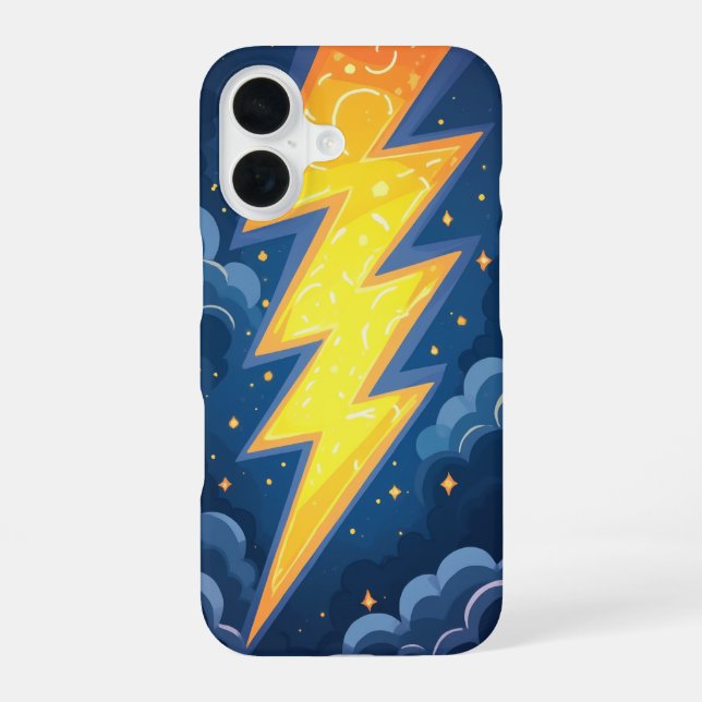 Funda Para iPhone 16 relámpago intenso (Reverso )