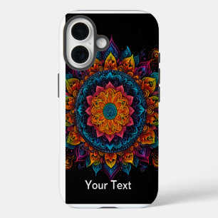 Funda Para iPhone 16 Remolino de Mandala Vibrante: OtterBox