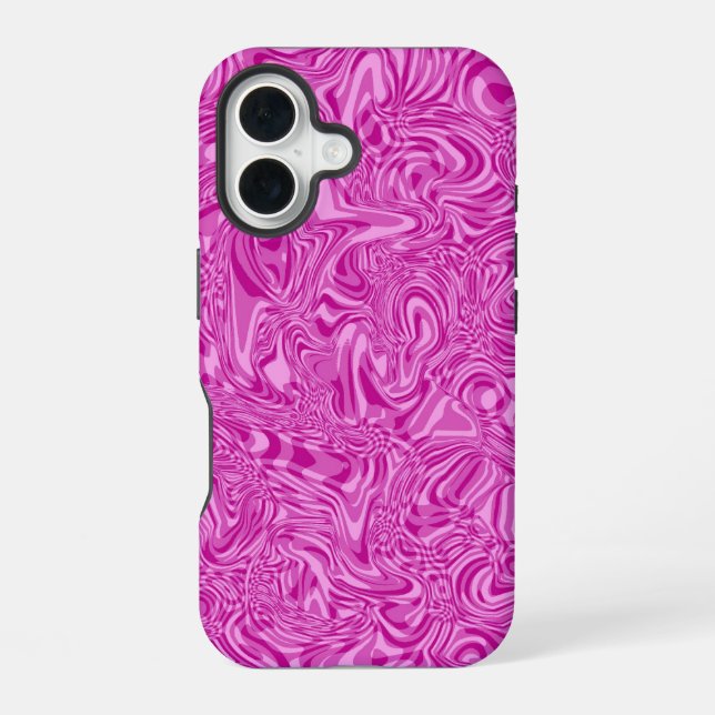 Funda Para iPhone 16 Remolino Rosa (Reverso )