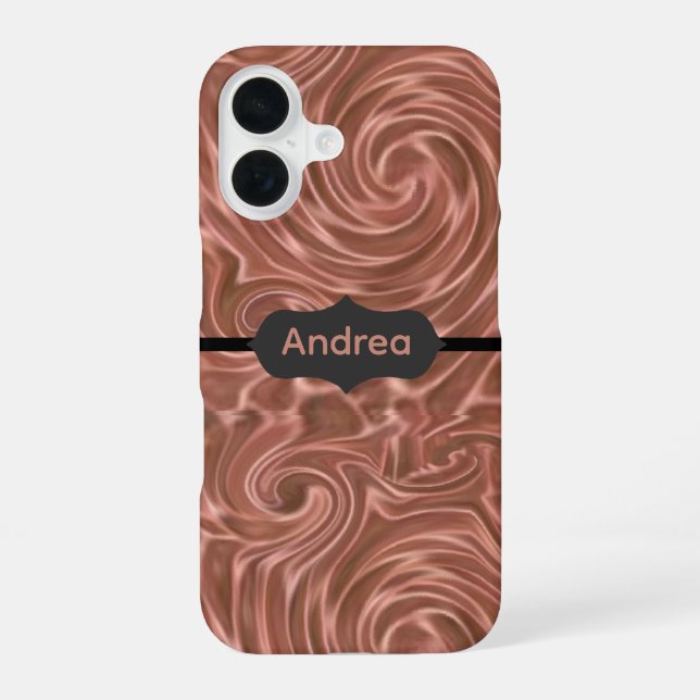 Funda Para iPhone 16 Remolinos de cobre  (Reverso )