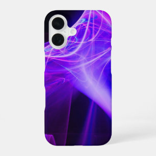 FUNDA PARA iPhone 16 REMOLINOS FRACTALES EN AZUL PURPURA ROSA