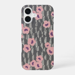 Funda Para iPhone 16 René Crevel vintage Art Deco floral rosa francés