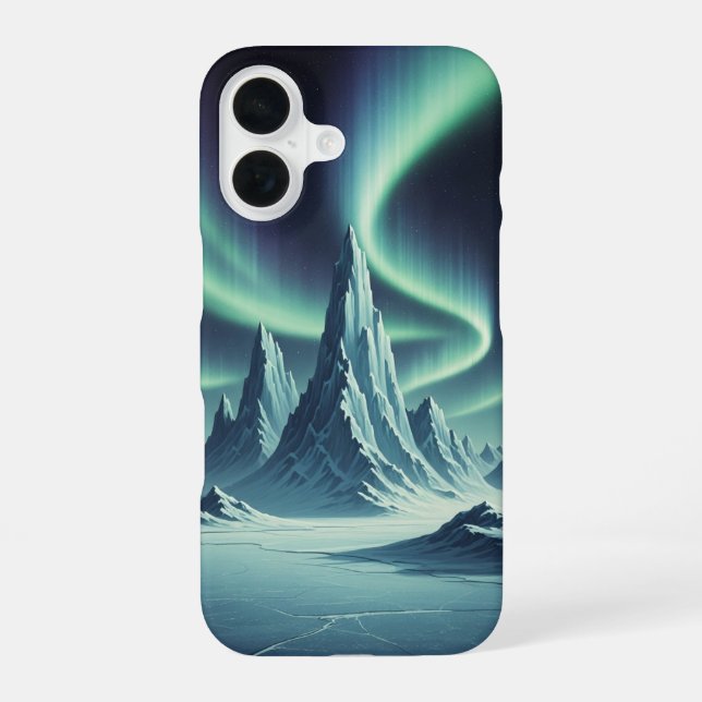 Funda Para iPhone 16 Resplandor Ártico Retro (Reverso )