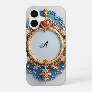Funda Para iPhone 16 Resplandor de Corazón Perla Luxe ✨ Marco Romántico