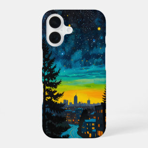 Funda Para iPhone 16 Resplandor Urbano al Crepúsculo