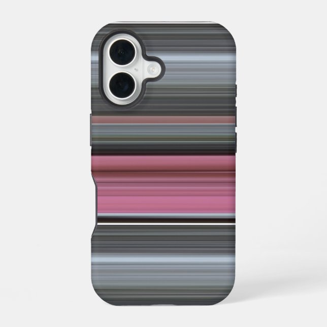 Funda Para iPhone 16 Resumen #1: Rosa y gris (Reverso )