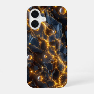 Funda Para iPhone 16 Resumen de energía eléctrica con luz dorada