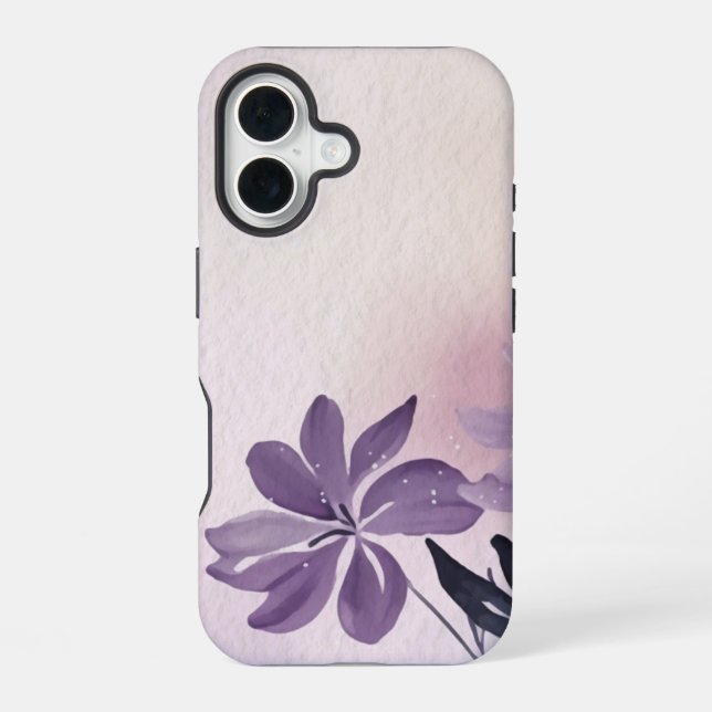 Funda Para iPhone 16 Resumen Floral Purple Creeping Phlox (Reverso )