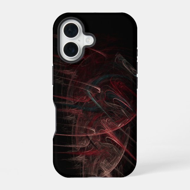 Funda Para iPhone 16 Resumen rojo y negro (Reverso )