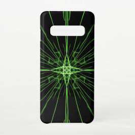 Funda Para iPhone 16 Resumen Simetría negra verde neón