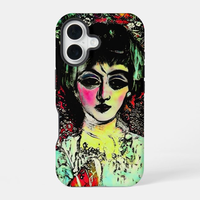 Funda Para iPhone 16 Retrato de Belleza Gótica (Reverso )