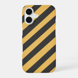 Funda Para iPhone 16 Retro Caution Stripe Panel