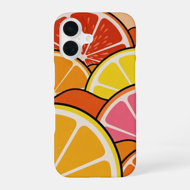 Funda Para iPhone 16 Retro Citrus Horizon (Reverso )