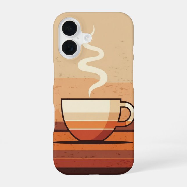 Funda Para iPhone 16 Retro Coffee Cup (Reverso )