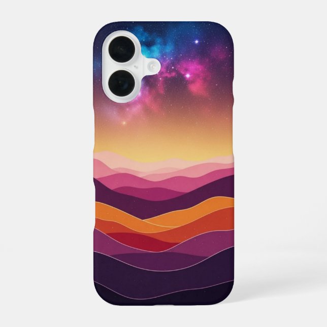 Funda Para iPhone 16 Retro Cosmic Hills (Reverso )