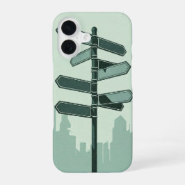 Funda Para iPhone 16 Retro Cross-Street Name Sign