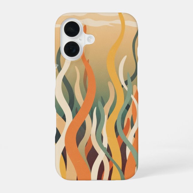 Funda Para iPhone 16 Retro Marine Plants (Reverso )