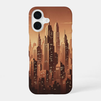 Funda Para iPhone 16 Retro Minimalist Geometric Skyline