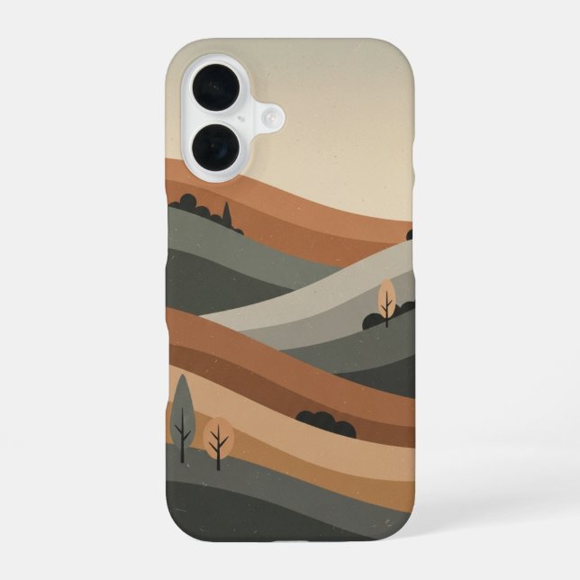 Funda Para iPhone 16 Retro Natural Hill (Reverso )