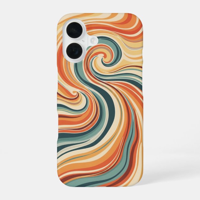 Funda Para iPhone 16 Retro Ocean Currents (Reverso )