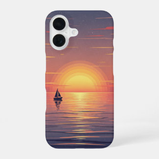 Funda Para iPhone 16 Retro Ocean Sunset