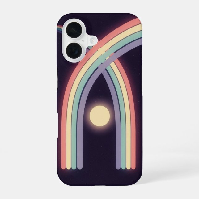 Funda Para iPhone 16 Retro Pastel Moon Arc (Reverso )