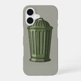 Funda Para iPhone 16 Retro Trash Can Simple