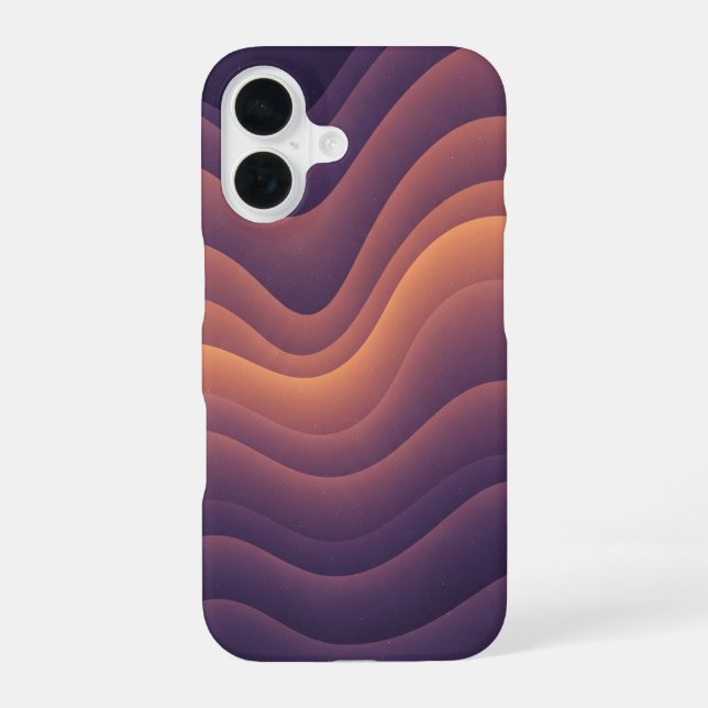 Funda Para iPhone 16 Retro Wavy Abstract Nebula (Reverso )
