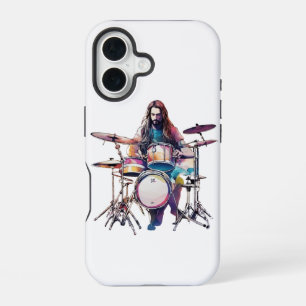 Funda Para iPhone 16 Ritmo en movimiento: Post de rendimiento de tambor