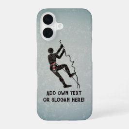 Funda Para iPhone 16 Rock-Face de montaña escalando - propio slogan / t