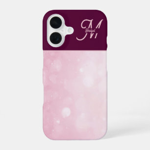 Funda Para iPhone 16 Rosa de niña Femenino Brillo Gradiente abstracto