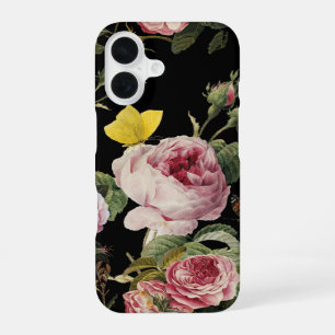 Funda Para iPhone 16 ROSAS ROSAS ROSAS Y MARIPOSAS AMARILLAS Florales N