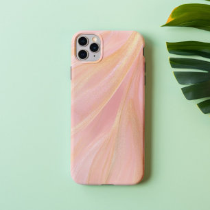Funda Para iPhone 16 Rosé Silk – Mármol de Rosa y Oro de Lujo