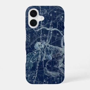 Funda Para iPhone 16 Rótulo Sagittarius Zodiac Ilustracion de cosecha