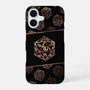 Funda Para iPhone 16 RPG Dados Juego de Mesa Retro de Fantasía en Cob